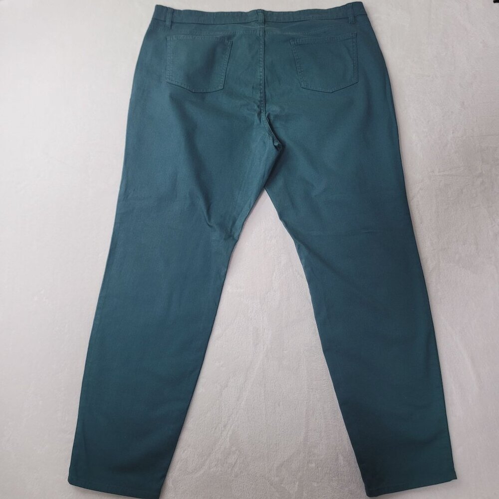 Eileen Fisher Women Aegean Organic Cotton Stretch Twill Skinny Jean Size 18 NWT - Picture 2 of 11